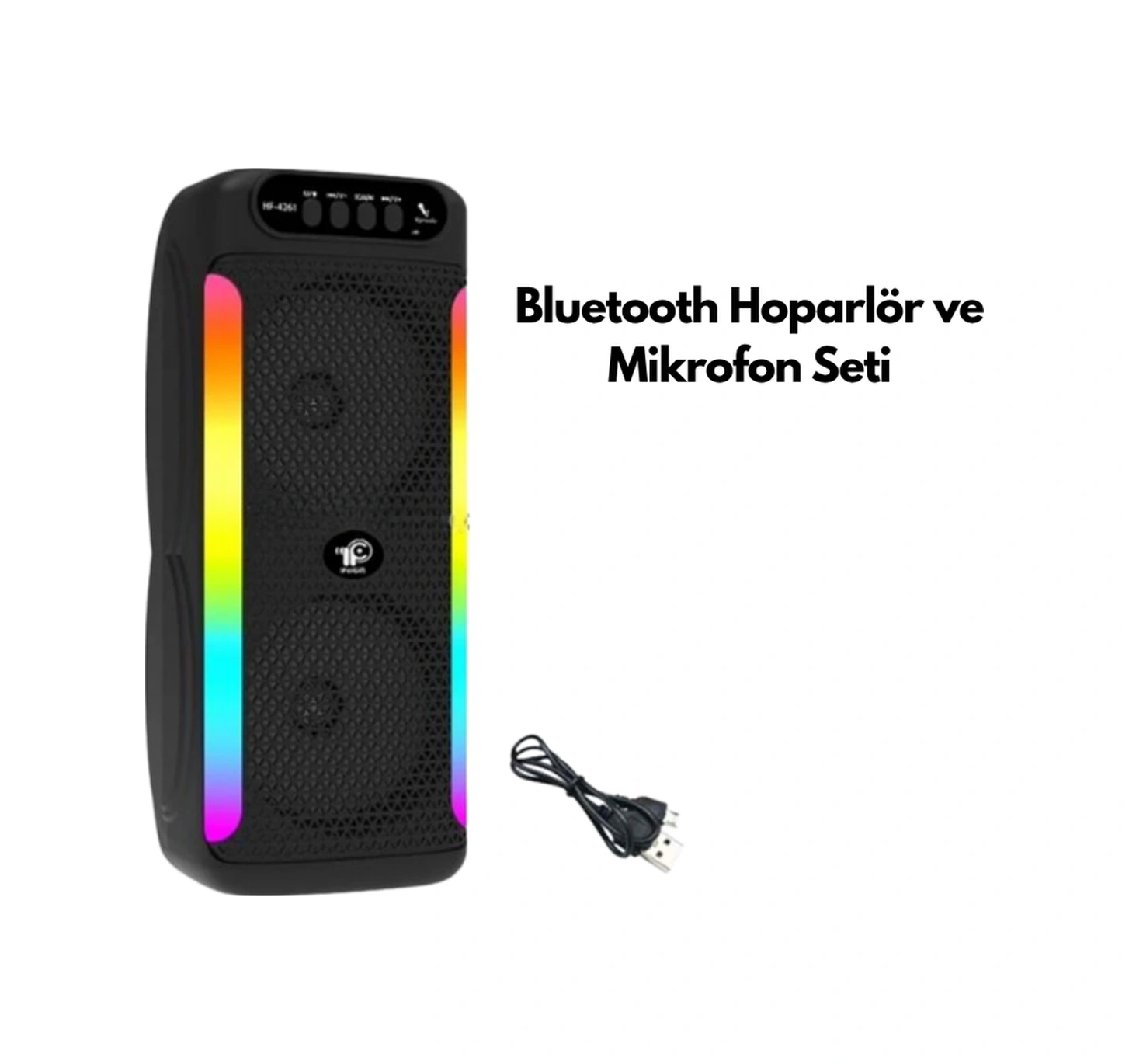 Pg4261 Hoparlör Rgb Işıklı Çift Hoparlörlü