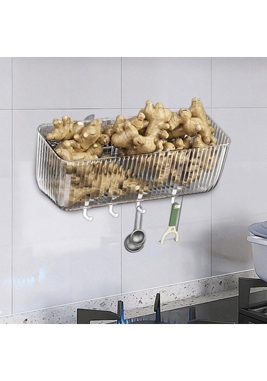 Pazly Suntek Asılı Sepet Organizatörü - Zencefil Sarımsak Saklama Temizleme Konteyneri Temizlemek