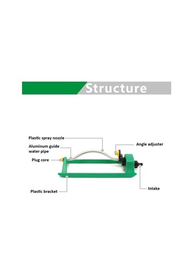 18 Delikli Salınımlı Bahçe Çim Sulama Fıskiyesi 9122 Yeşil