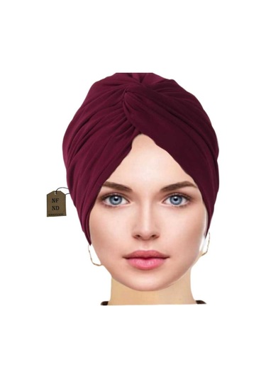 Dış Bone Hazır Geçmeli Tarz Tesettür Bordo Hijab Sosyete Bone Süslü Sandy Kumaş Çok Renkli