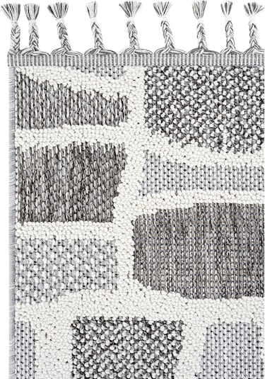 Cool Halı Bress 1414 Gri Mutfak Halısı Bukle Dokuma Saçaklı Tezgah Önü Leke Tutmaz İskandinav Yolluk