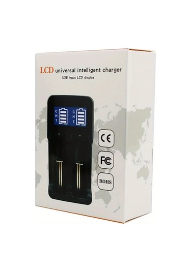 Xuweiwei Seıvı Evrensel Akıllı Şarj Cihazı Pil Şarj Cihazı Sw-1 İki Tip-c Portlu Lcd Ekran Çoklu Pil Uyumlu 18650 26650 21700 Aa Aaa