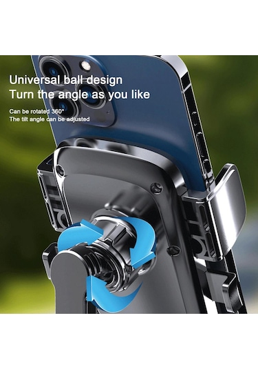 Mt63 Motosiklet Bisiklet Telefon Tutucu Gidon Uyumlu Otomatik Kilitli Siyah