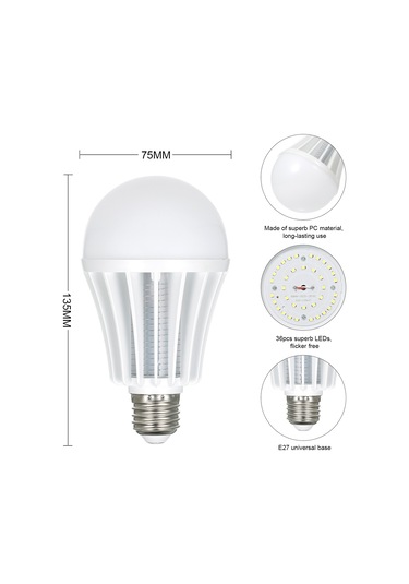 Symbee Led İnek Karınca İyileştirici Işık, Çift Işık Modu, E27 Tabanlı, Taşınabilir Beyaz