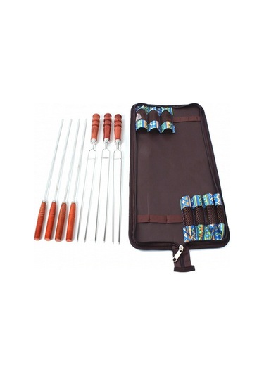 Didadodo Ahşap Sap Barbekü Mangal Şişisi, Ahşap Kılıf İle Artırılmış