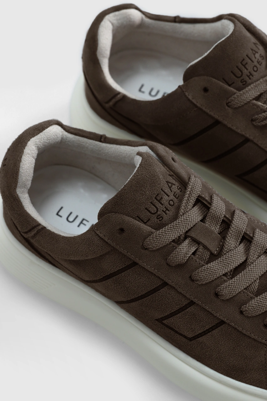 Lufian Frank Erkek Deri Sneaker Ayakkabı Kum Kum 112230225100580 Kum