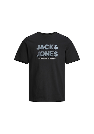 Jack & Jones Klasik Logo Baskılı Tişört Year 12249665 Siyah