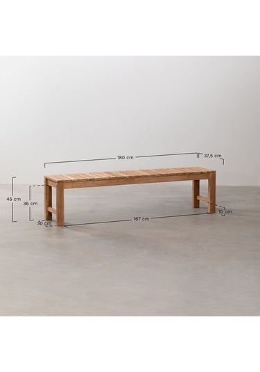 Izgara Model Ahşap Bench-bank Ceviz