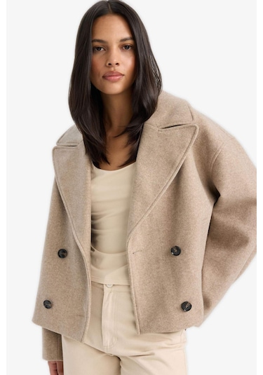 Defacto Regular Fit Düğmeli Kaşe Kaban E8646ax25aubg501 Bej