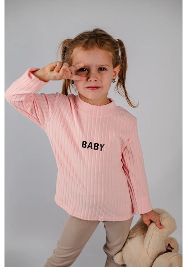 Kreş İçin Yumuşak Uzun Kollu Tişört 252743458 Pembe
