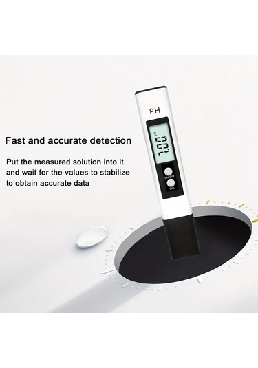 Honeybeeshop Cloud Prime Dijital Ph Metre Kalemi Beyaz 0-14ph Hassas Su Test Cihazi Lcd Ekran