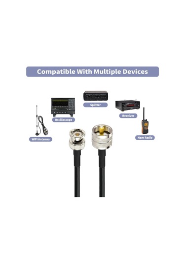 Sones 0,5 M Bnc Erkek - Uhf Erkek Rg58 Adaptör Kablosu