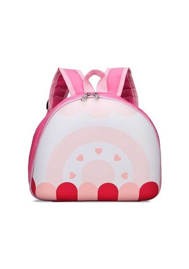 Maoyaya Yeni Anaokulu Schoolbag Moda Sevimli Kontrast Renkli Sırt Çantası Pembe Pembe