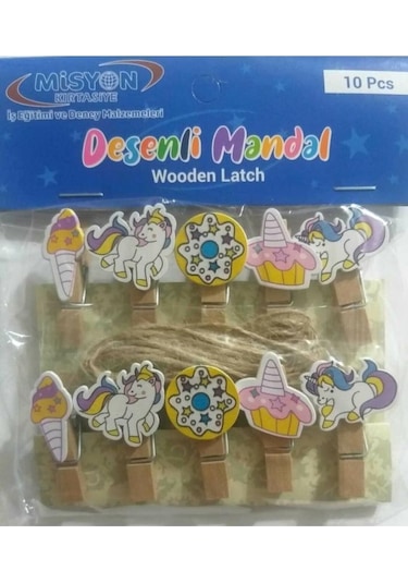 Misyon Desenli Ahsap Mandal 10 Lu Pkt