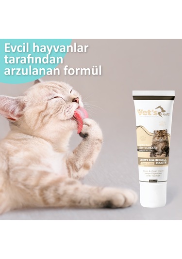 Vets Health Anti-Hairball Paste Kediler İçin Tüy Yumağı Önleyici Paste 2 x 100 G