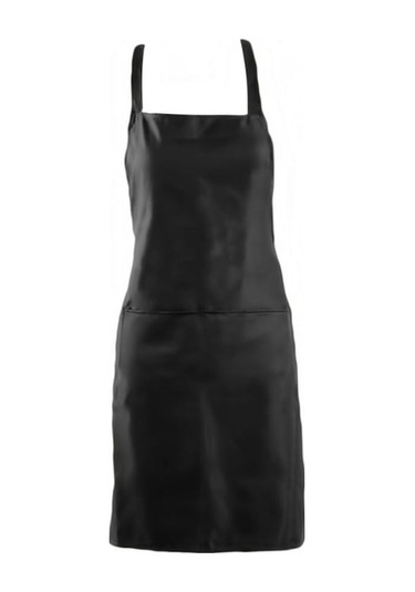 Novahub Siyah Aşınma Önleyici Cepli Önlük Mutfak Pişirme Önlüğü Kalınlaşmak Kolsuz Önlük Siyah