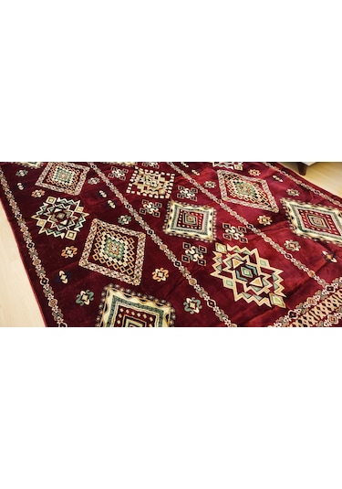 6 Metrekare Kadife Çok Amaçlı Örtü, Halı & Duvar Örtüsü Bordo