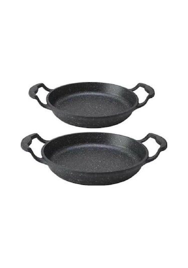 Eda Cookware Granit Döküm 2 Li Kapaksız 16-20 Cm Sahan Seti