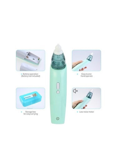 Ulzyvf Yeşil Yeni Küçük Hijyenik Güvenli Gücü Emme Emici, Elektrikli Doğan Çocuklar Burun Bebek Aspiratörü 3 Rw