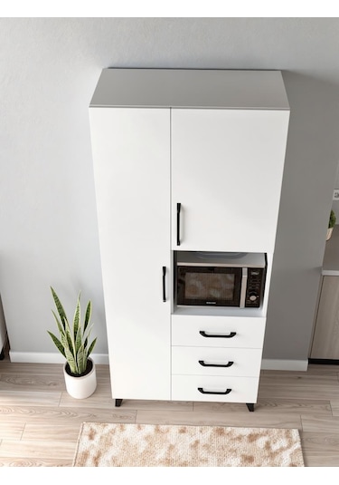 Kuzeylife Elite Beyaz Mutfak Dolabı Beyaz