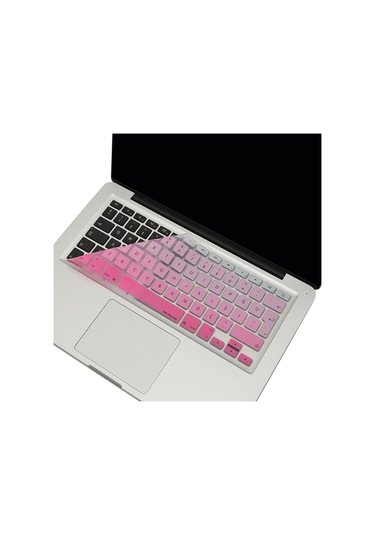 Macbook Air Pro Klavye Koruyucu Türkçe Q Gradient Eski Usb Li Model 2008/2017 Yılı İle Uyumlu Pembe