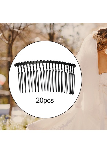Suntek 20x Gelin Saç Tarak Klip Kadın Kızlar Için Siyah