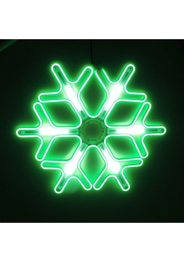 Dijital Kayan Led Kar Tanesi İç Mekan Yılbaşı Süs Yeşil Beyaz