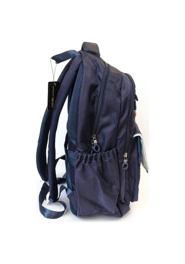 Ççs London 2 Büyük 2 Küçük Gözlü Okul Çantası, Sırt Çantası, Spor Çantası, Günlük Çanta 51678 Lacivert Desenli