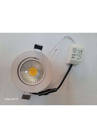 5 Watt Beyaz Kasa Günışığı Cob Ledli Downlight Spot 10 Lu Paket