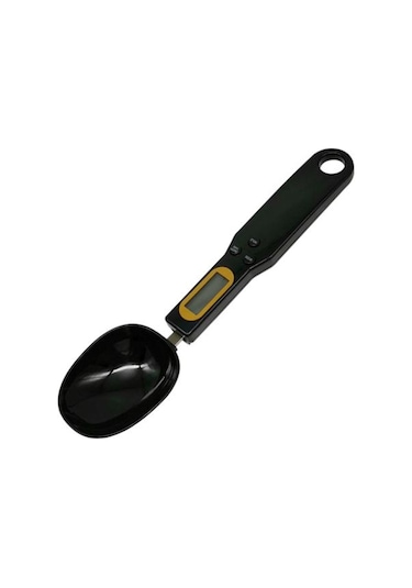Siyah Elektronik Terazi Yüksek Hassasiyetli Ağırlık Ölçümü Asılı Tasarım Mutfak İçin Büyük Mini Gıda Un Kaşığı