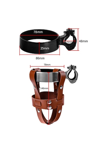 Sones Açık Hava Anti-sarsıntı Bisiklet Su Şişesi Tutucu Bisiklet Bardak Taşıyıcısı Kahverengi Ağ + Siyah Tutucu