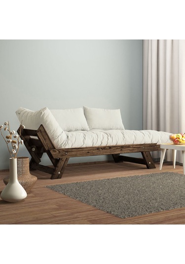 Woodesk Adalar Masif Ceviz-kırık Beyaz Renk 2li Kanepe Cpt8128-21