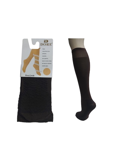 12'li Set Diz Altı Kalın Ten Göstermeyen Kadın Masaj Çorap-kahve Kahve