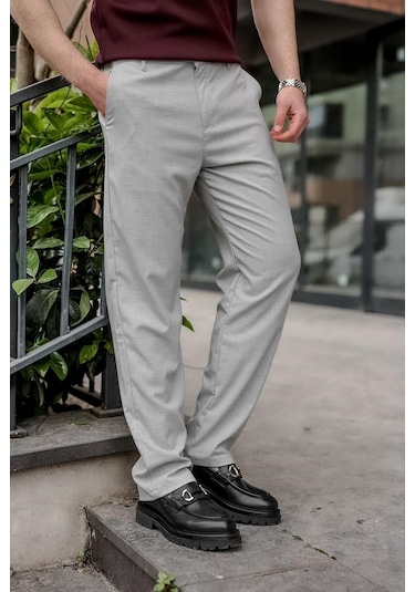 Madmext Gri Basic Erkek Pantolon E6576