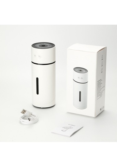 Konesam Ev, Ofis Ve Araç İçin Usb Beslemeli Mini Rüzgarlama Cihazı - 360 均匀 Nemlendirme, Gece Lambası Ve 2 Rüzgarlama Modu 260ml