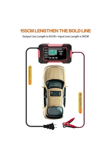 Tongxida 12v6a Motosiklet Araba Akü Şarj Cihazı Akıllı Evrensel Tamir Kurşun-asit Şarj Cihazı