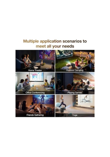 Wearfitpro HCS350 PRO Taşınabilir Projektör Full Hd 1080p 4k Projeksiyon Oyun Cihazı