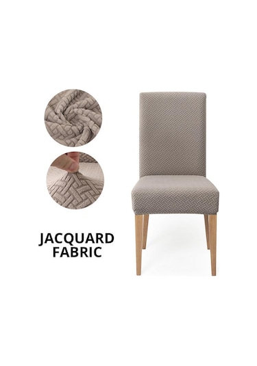 Koyu Gri Yemek Sandalyesi Yıkanabilir Streç Slipcover Çıkarılabilir Sandalye Koruyucu Kapakları