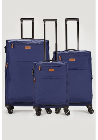 Unisex Kabin Boy Kumaş Valiz 028-03 Lacivert