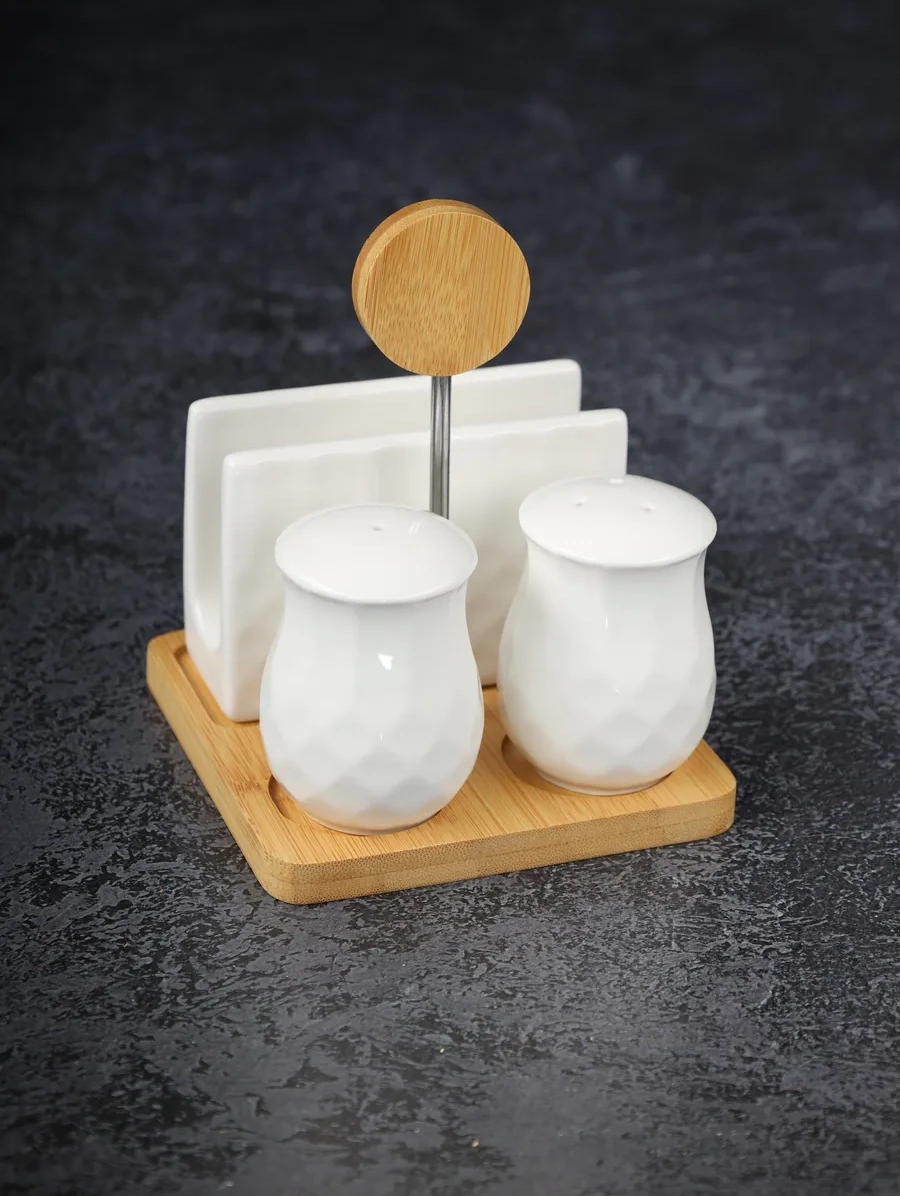 Gift'n'home Tuzluk-karabiberlik Baharat Seti Mutfak 189756119 Beyaz