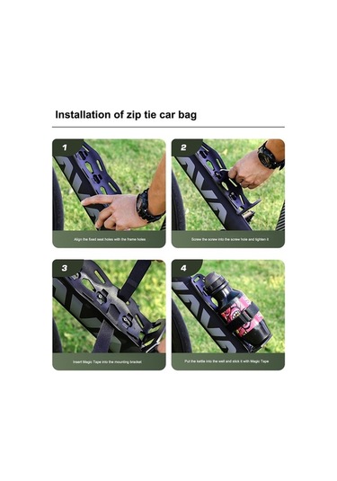 Dancemonkey Enlee Bisiklet Ön Çatal Çanta Tutucu Montaj Tabanı Hızlı Bırakma Bisiklet Braketi - Dağ Bisikleti İçin Acid Yeşili