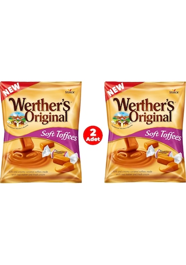 Werther's Original Soft Caramel Toffees Yumuşak Karamel Şekerleme 100 G 2 Adet