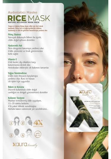 Xaura Global Rice Mask 4'lü Paket