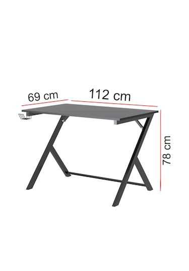Evdemo Milenyum Profesyonel Oyuncu Masası Siyah