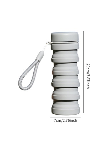 Suntek Dağcılık Kamp Seyahat Için Katlanabilir Su Şişesi Gri