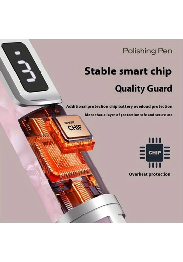 Willowhaven Mavi Kolay Paket Profesyonel Tırnak Taşlama Cilalama Kalemi 5 Başlık Kablosuz 3 Hız Usb C Şarj Ev Salon Manikür Pedikür