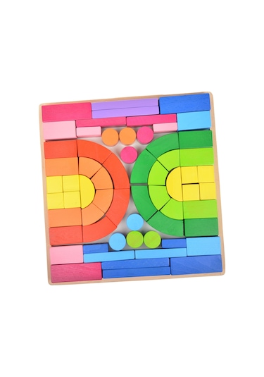 Wood&Joy Geometrik Ahşap Blok Seti