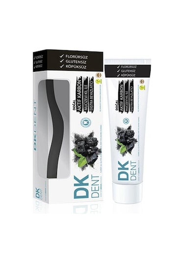 Dermokil DK Dent Aktif Karbon & Kil Beyazlatıcı Diş Macunu 75 ML + Diş Fırçası