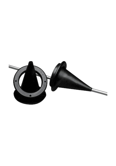 Cable Boot W/Plastic Embedded Ring, Ø89Mm, Cut-Out Ø59Mm, Black Siyah