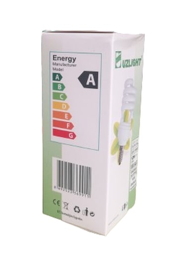 Uzlight 12w Spiral Tasarruflu Ampul Sarı Işık E14 Duy 10'lu Paket